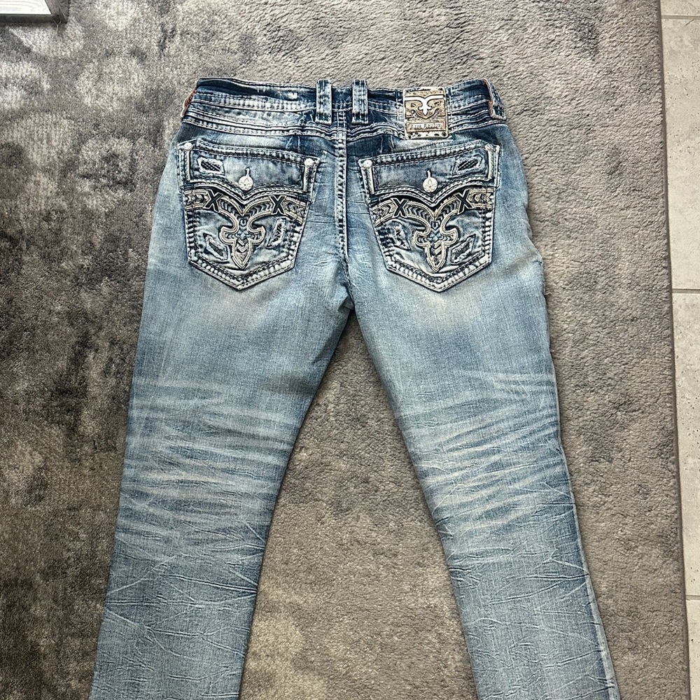 Rock Revival Light Blue Denim with Silver Accents